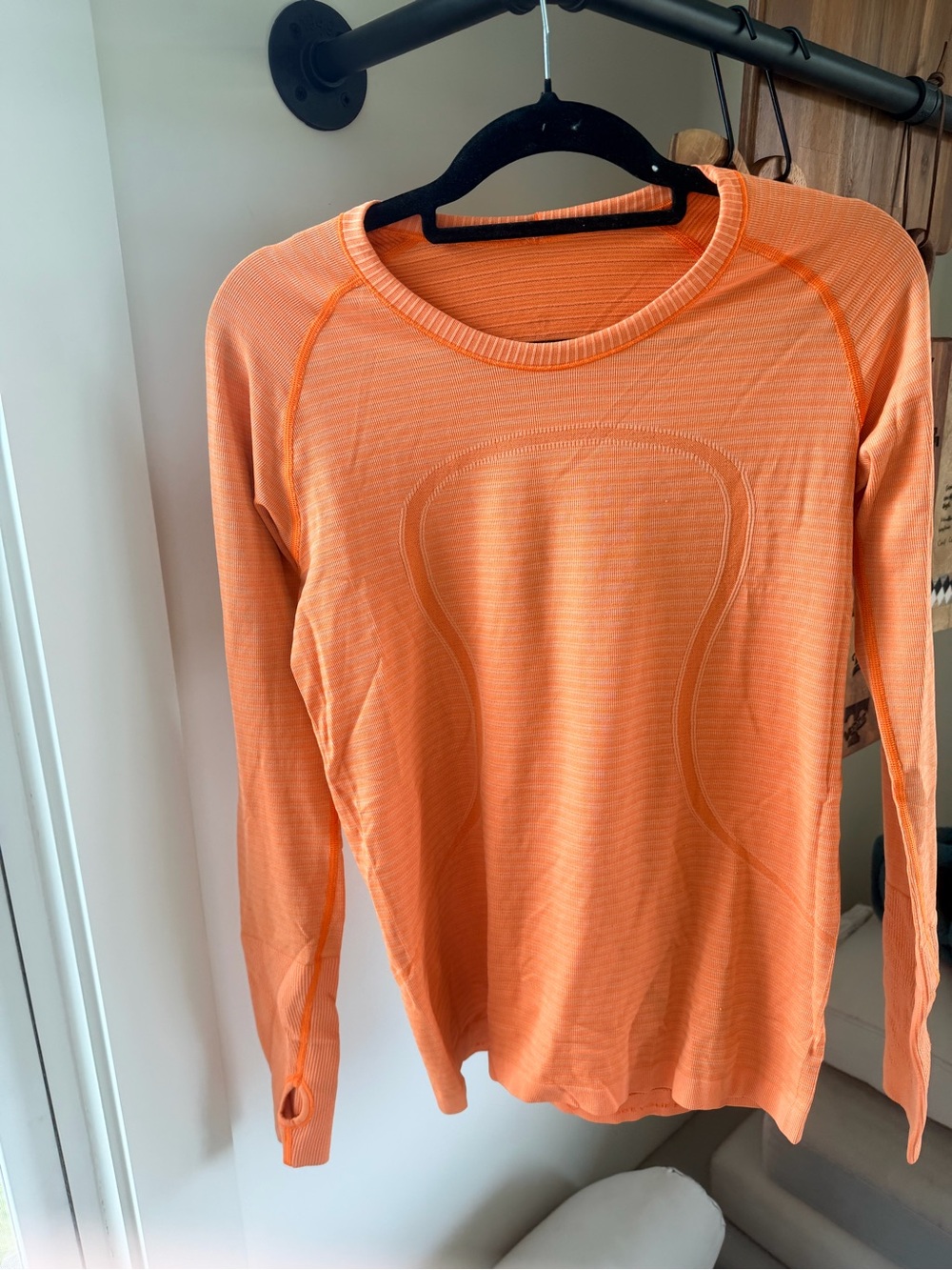 lululemon athletica Long Sleeve swiftly Top in Bright Orange